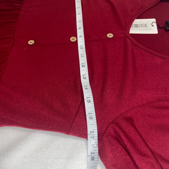 NWT Boutique Yathon V Neck Button Down A Line Casual Dress Pockets - Picture 10 of 13